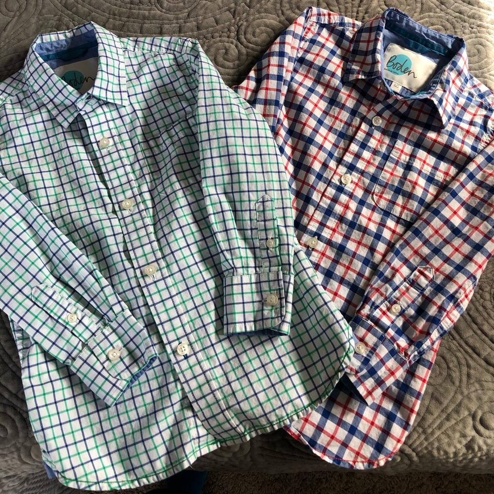 Boden Boys button down shirts. Size 4/5 110cm